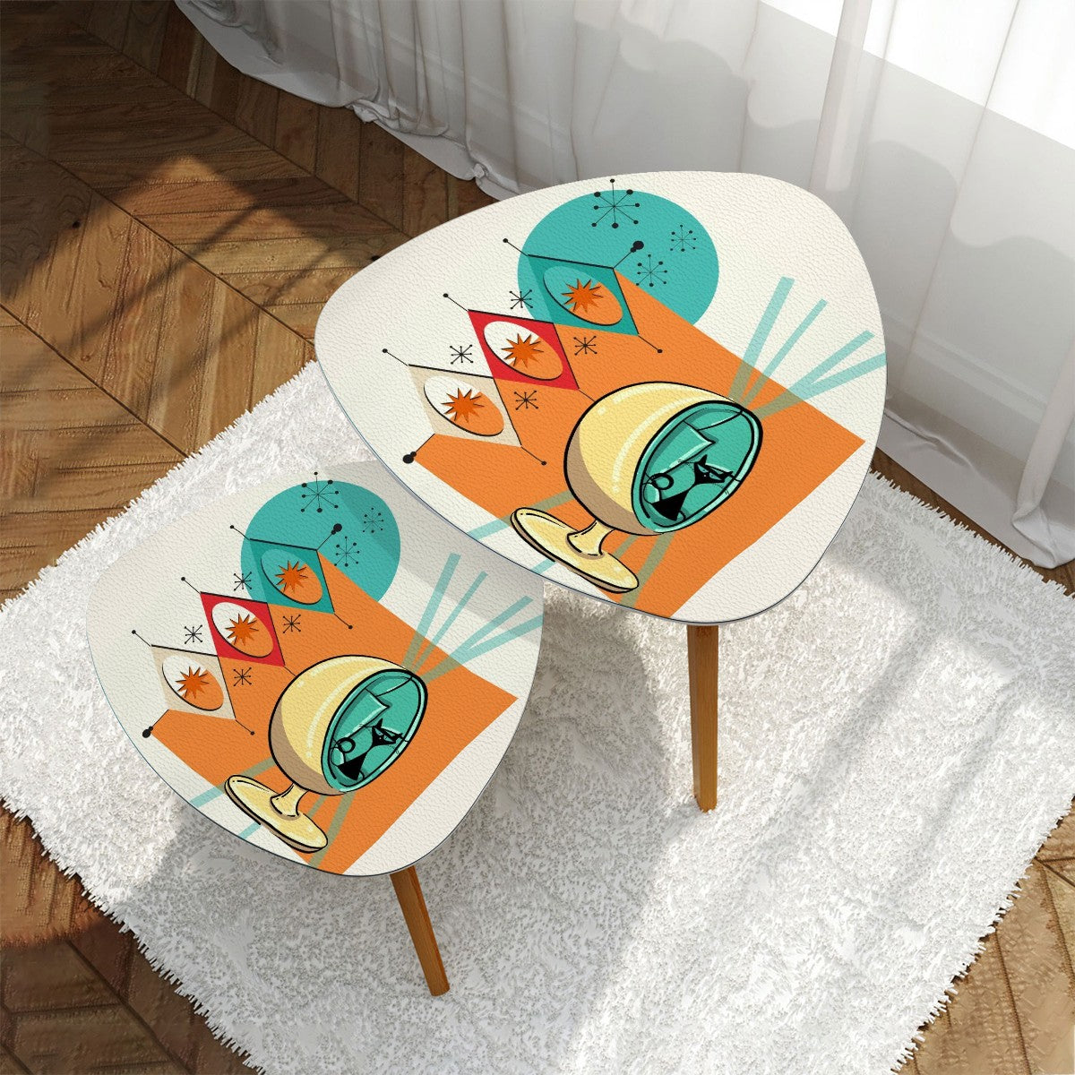 Atomic Cat Mid Century Modern Nesting Tables - Mid Century Modern Gal