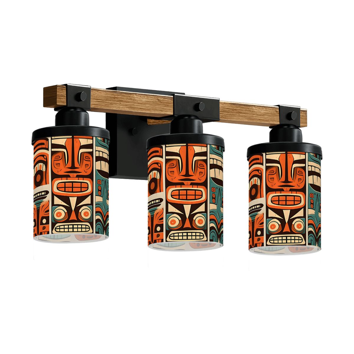 Mid Century Modern Tiki Idol Vanity Light Fixture - Mid Century Modern Gal