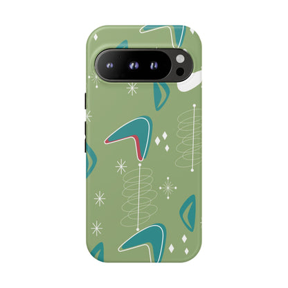 Mid Century Modern Atomic Boomerang, 50s Space Age Tough Phone Case