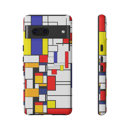 Retro Mod Mondrian, Mid Century Modern Style Tough Phone Case