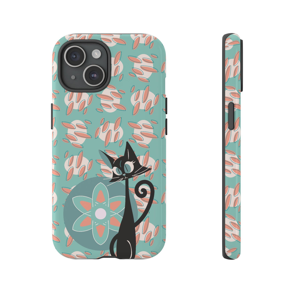 Atomic Cat, Mid Century Modern Funky Fun Smart Phone Tough Phone Cases