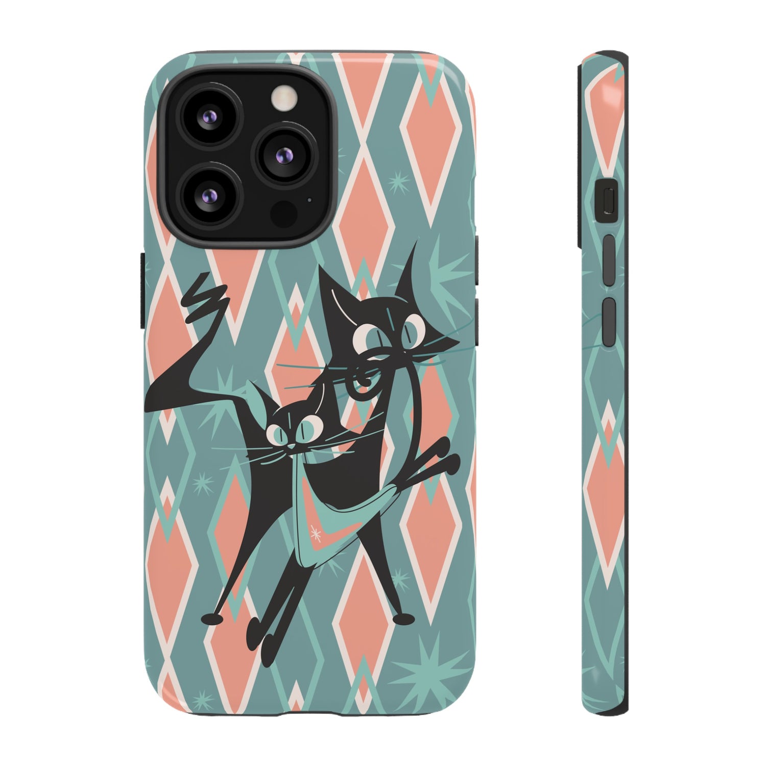 Mid Mod Atomic Cat Kitschy Retro Chic Samsung, Smart Phone Tough Cases