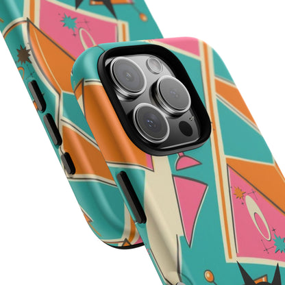 Atomic Cat Mid Mod Retro Cat Phone Case - Tough Cases for Stylish Cat Lovers