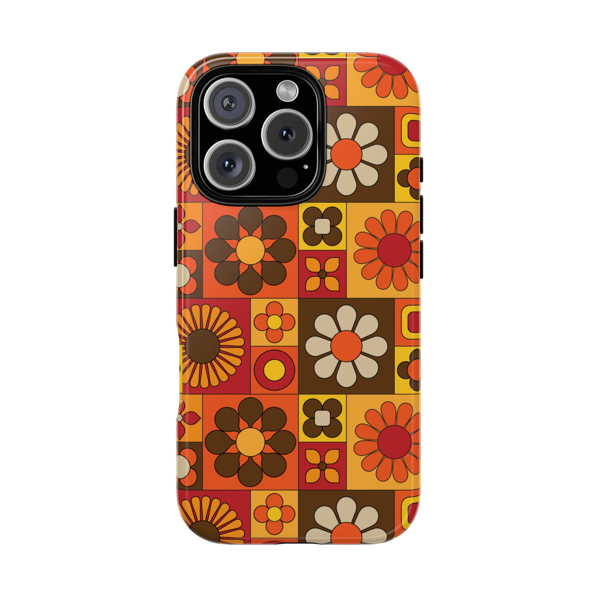 Retro 70s Mid Mod Floral Phone Case | Tough Cases for Flower Lovers