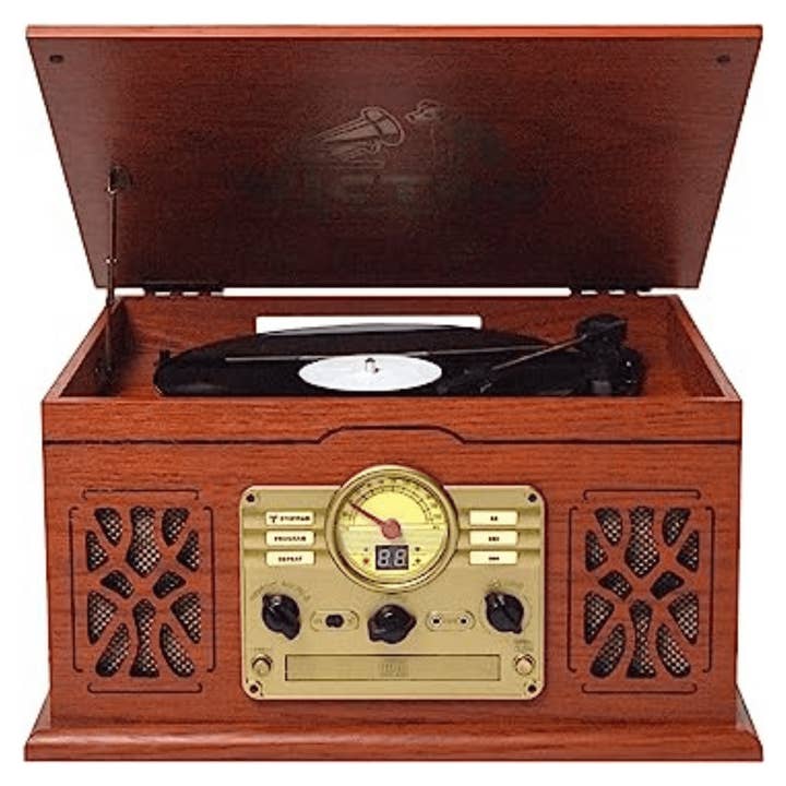 Wholesale Victor State 7-in-1 Wood Music Center with 3-Speed Turntable