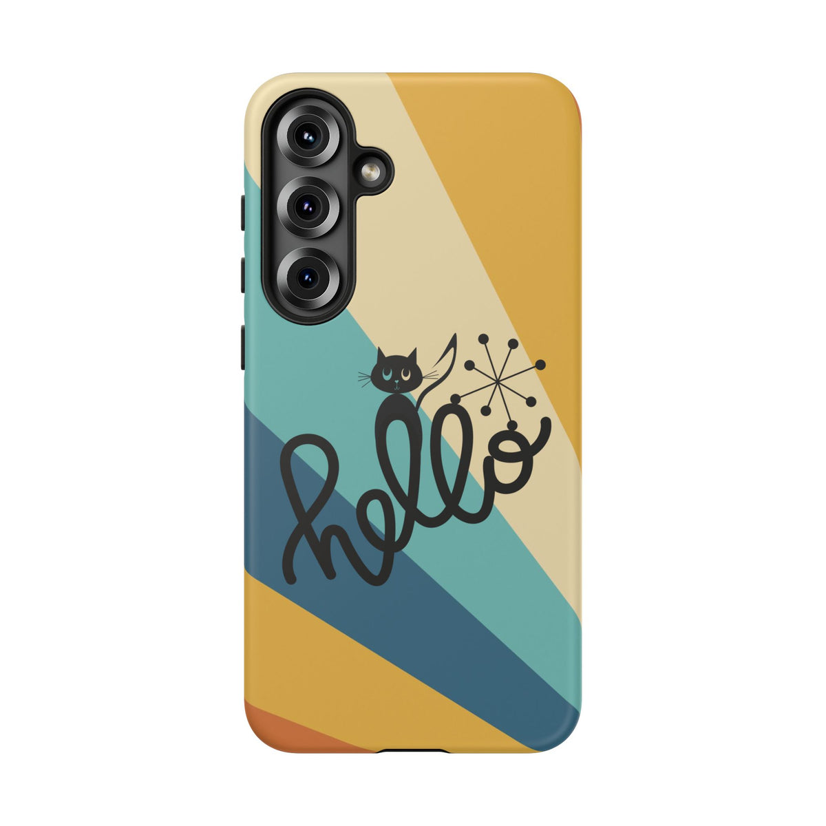 Atomic Groovy Cat, Retro, Kitschy, Hello Starburst, Mid Mod Smart Phone Tough Phone Cases