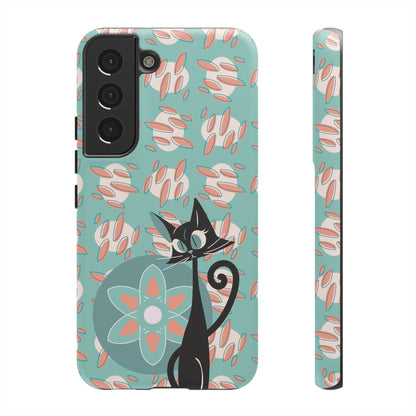 Atomic Cat, Mid Century Modern Funky Fun Smart Phone Tough Phone Cases