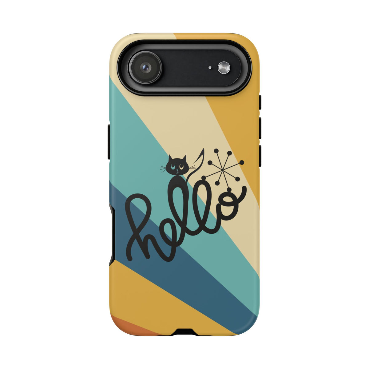Atomic Groovy Cat, Retro, Kitschy, Hello Starburst, Mid Mod Smart Phone Tough Phone Cases
