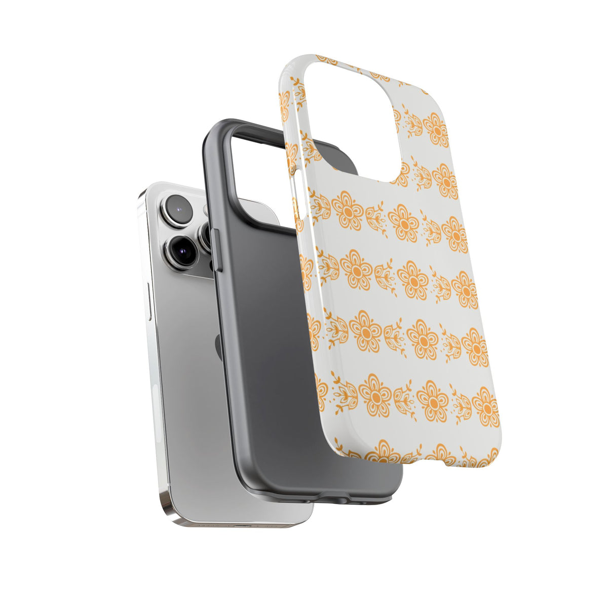 Pyrex Golden Butterfly Floral Phone Case, Tough Cases for Stylish Protection, Gift for Her, Durable, Trendy Floral Design, Cell Phone Cover