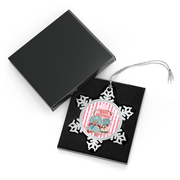 Sister Sister The Haynes Sisters Pewter Snowflake Ornament | Vintage White Christmas Holiday Decor