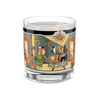 Mid Century Modern Barware Cool Cat Dude Bourbon Whiskey Glassware - Mid Century Modern Gal