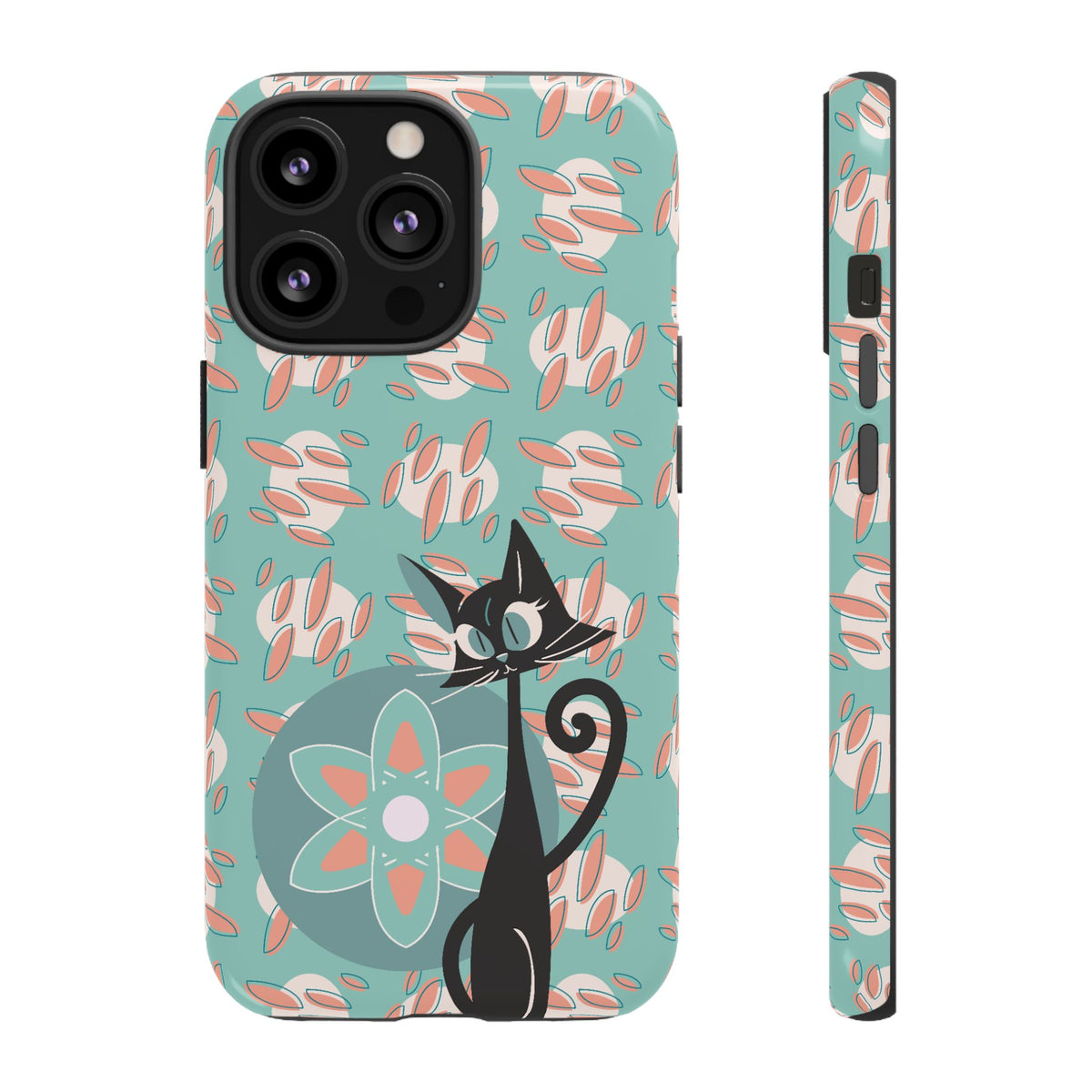 Atomic Cat, Mid Century Modern Funky Fun Smart Phone Tough Phone Cases