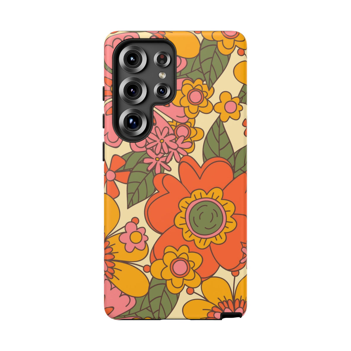Groovy Retro Flower Power Vintage Inspired Pattern Smart Phones Tough Phone Cases