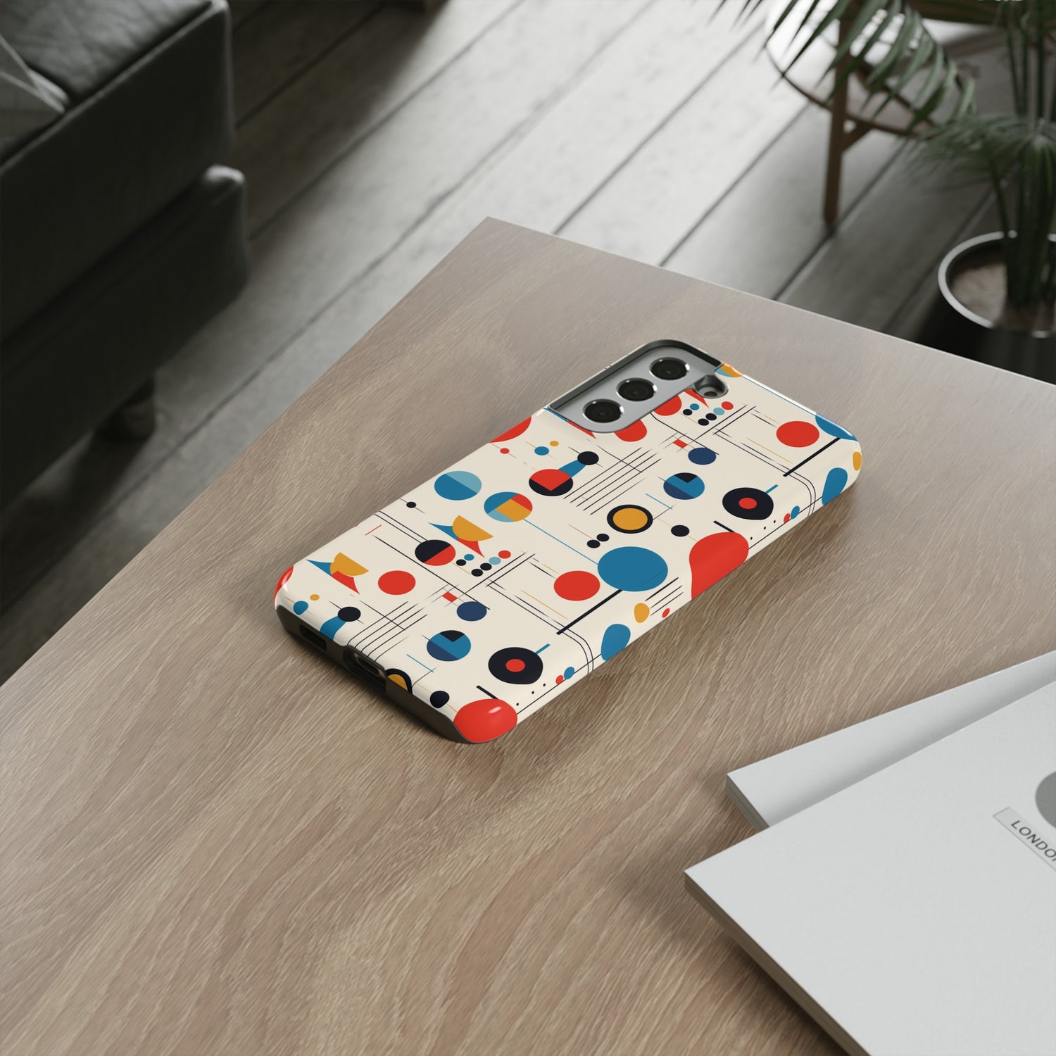 Mid Mod Bauhaus Designed iPhone, Samsung, Retro Phone Tough Cases