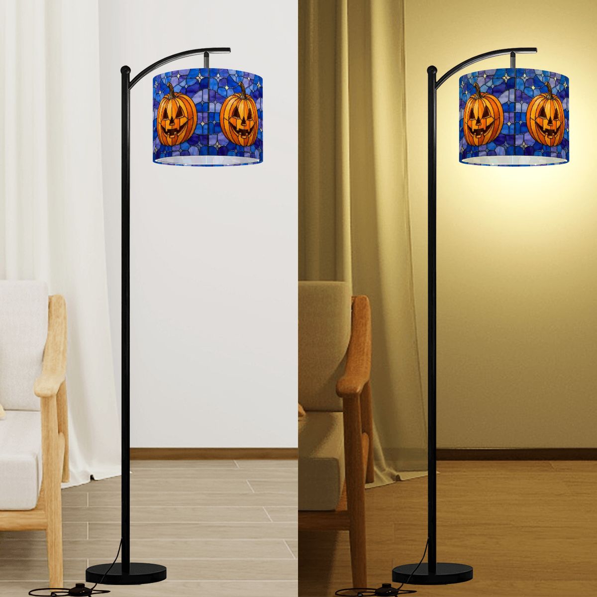 Halloween Stained Glass Style Jack-o&