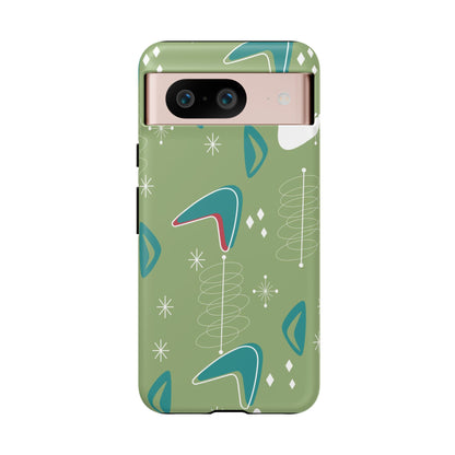 Mid Century Modern Atomic Boomerang, 50s Space Age Tough Phone Case