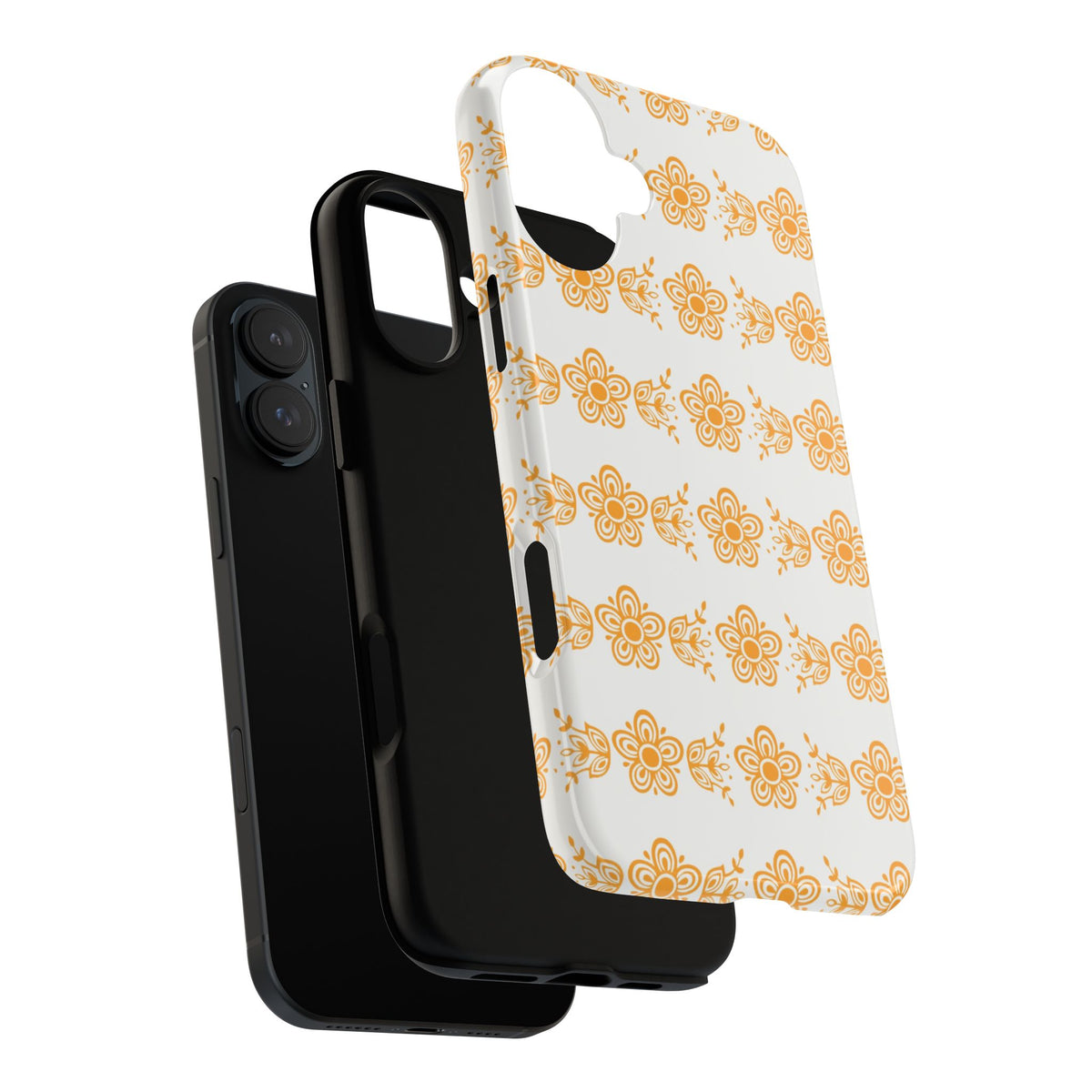 Pyrex Golden Butterfly Floral Phone Case, Tough Cases for Stylish Protection, Gift for Her, Durable, Trendy Floral Design, Cell Phone Cover