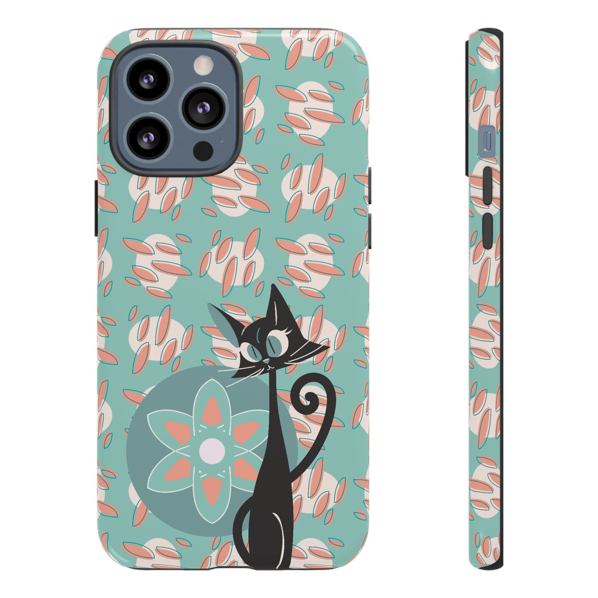 Atomic Cat, Mid Century Modern Funky Fun Smart Phone Tough Phone Cases