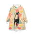 Mid Mod AtomicRetro Cat Unisex Hooded Blanket - Cozy & Stylish - Mid Century Modern Gal
