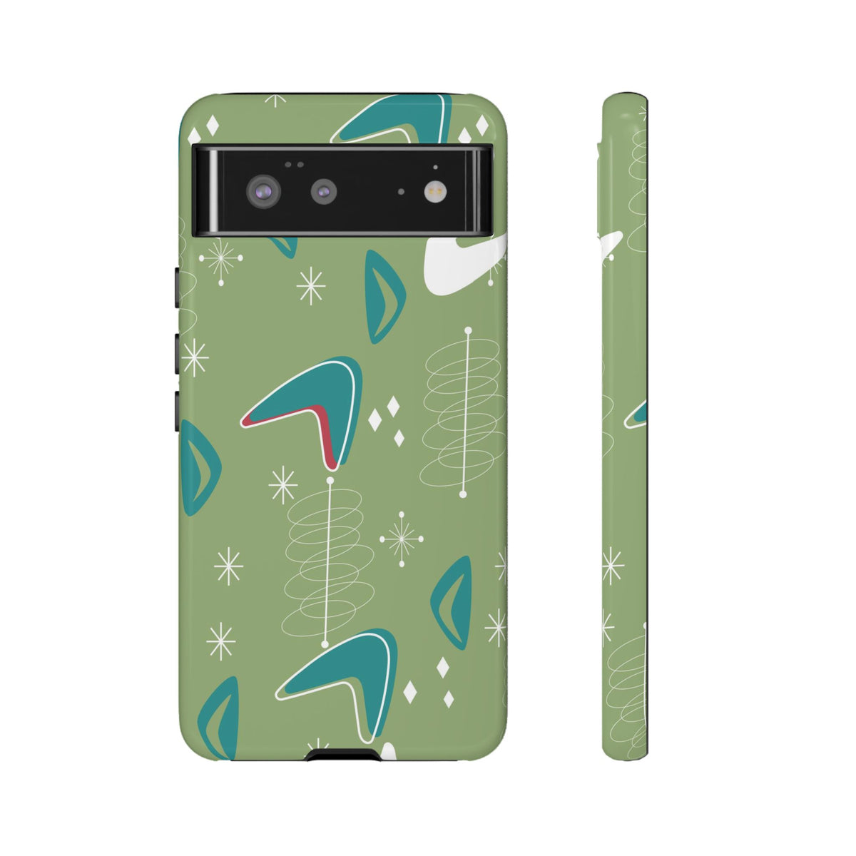 Mid Century Modern Atomic Boomerang, 50s Space Age Tough Phone Case