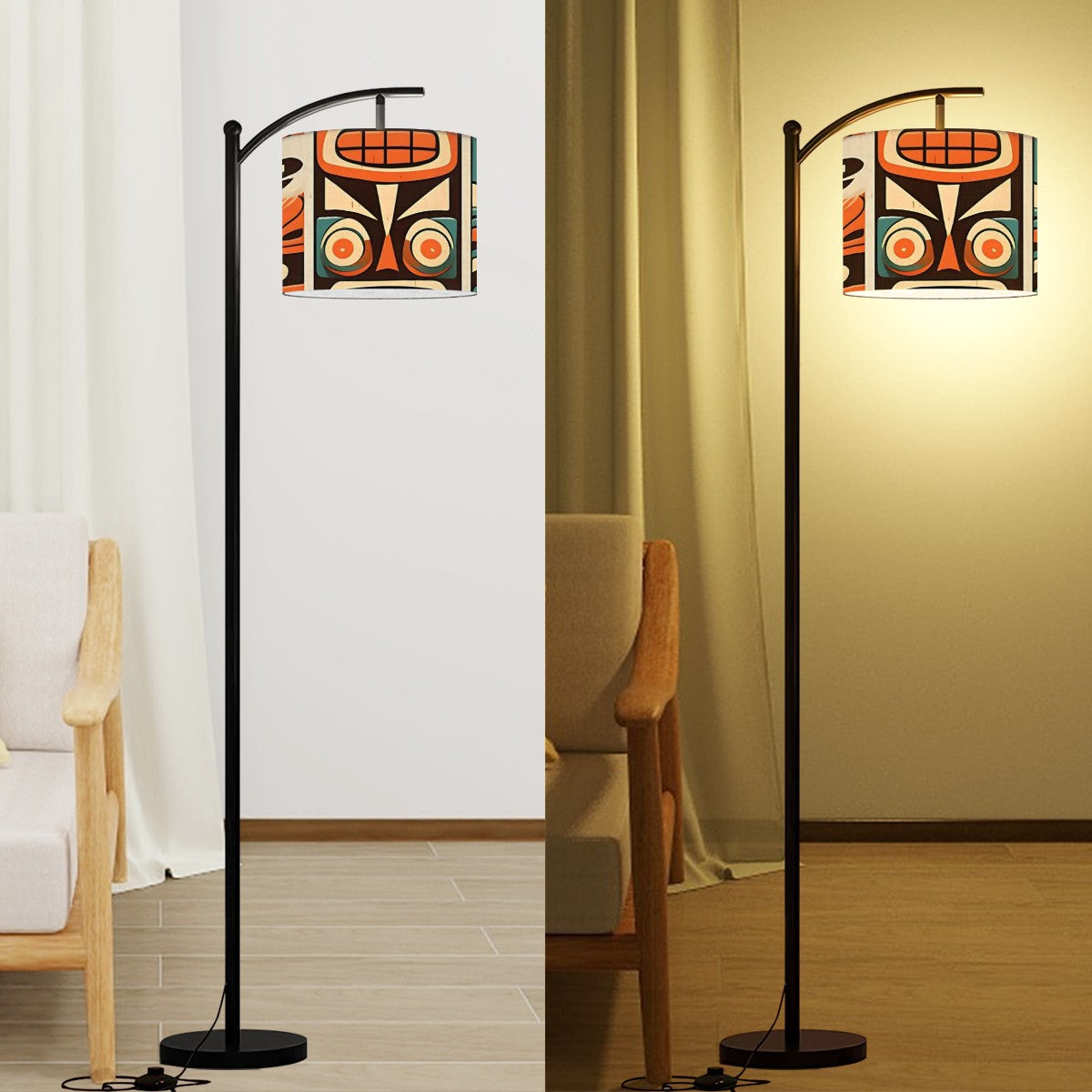 Modern Tiki Design Mid Century Modern Arc Floor Lamp - Mid Century Modern Gal