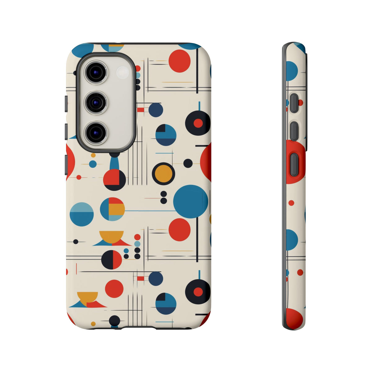 Mid Mod Bauhaus Designed iPhone, Samsung, Pixel Retro Phone Tough Cases