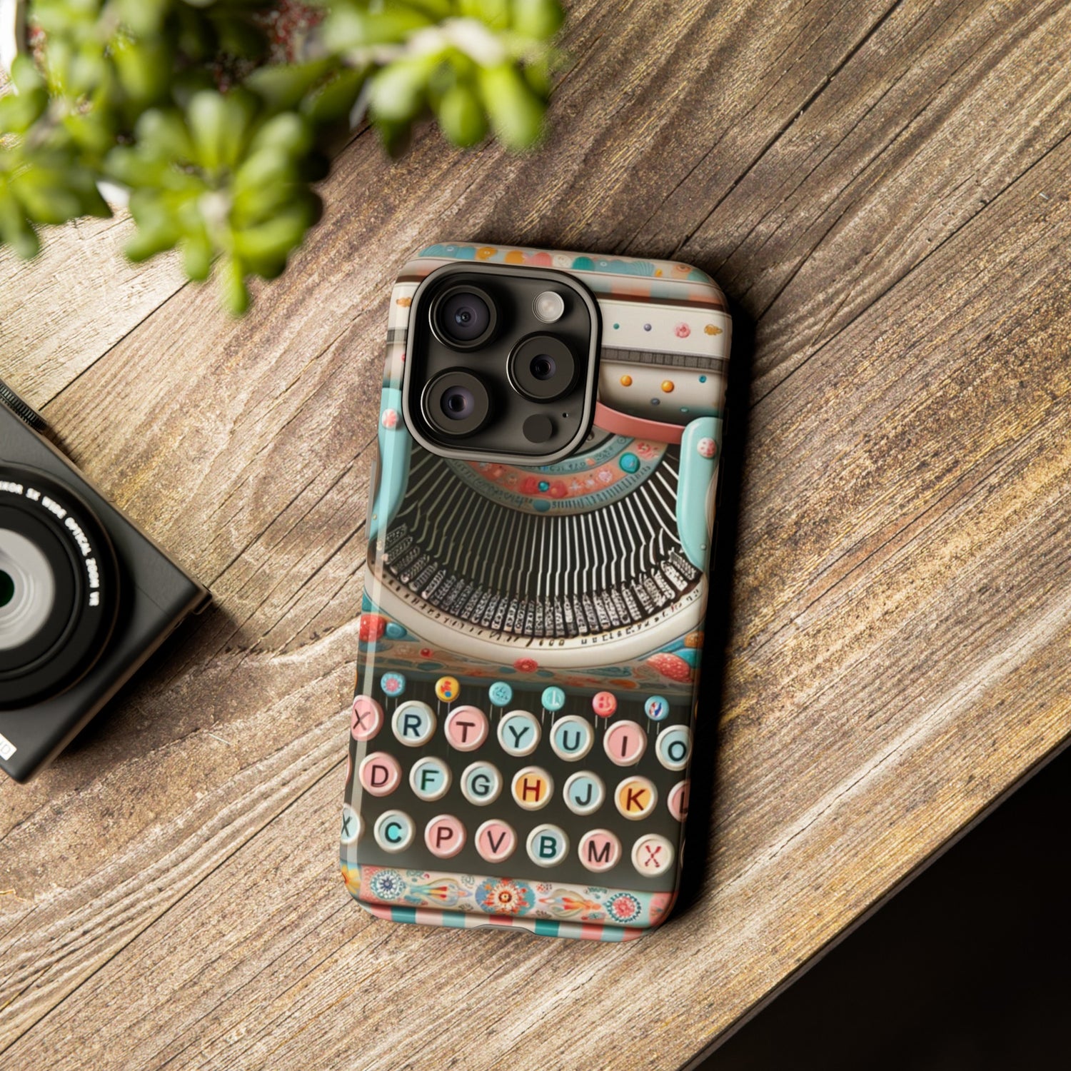 Retro Typewriter Mid Mod Kitschy  Quirky Fun Smart Phone, Tough Cases