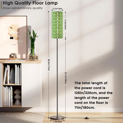 Art Deco Colorful Abstract Floor Lamp |  Green Grass And White Mid Century Modern Lighting - Mid Century Modern Gal