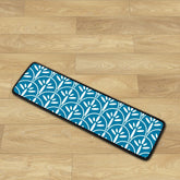 Art Deco Stair Tread Carpets | Blue And White Mid Century Modern Style Non Slip Carpet for Stairs Treads - Mid Century Modern Gal