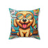 Golden Doodle Retro Dog, Kitschy 50s Mid Century Modern Doodle Dog Lover Pillow And Insert - Mid Century Modern Gal