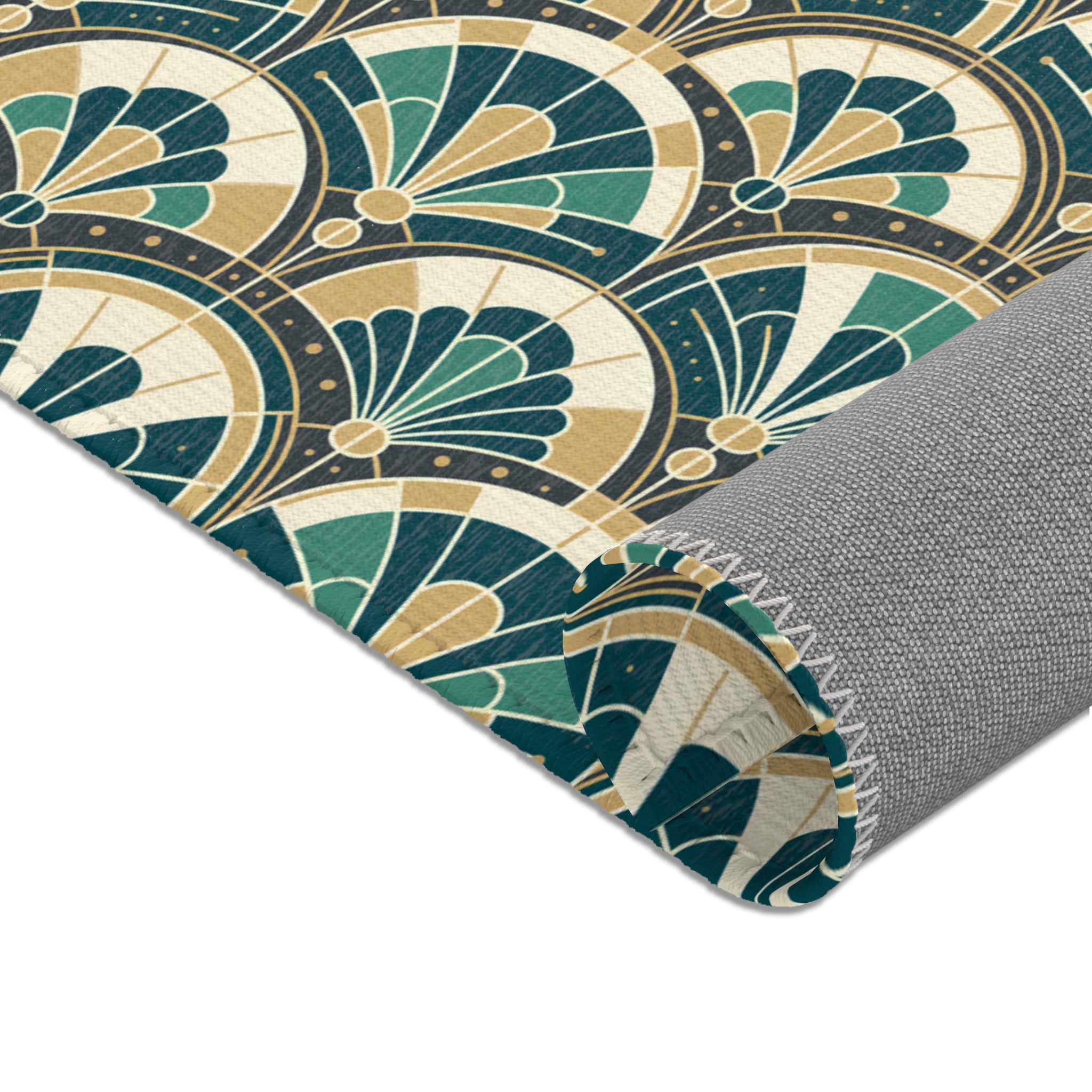 Art Deco Peacock Inspired Area Rug