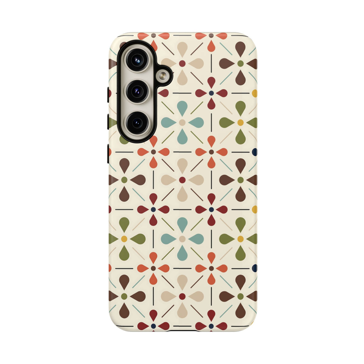 Scandinavian Flower, Mid Modern Danish Design Tough Phone Case