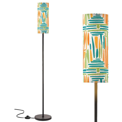 Mid Century Modern Slim Floor Lamp, Color Pop Tiki Inspired MCM Lighting - Mid Century Modern Gal