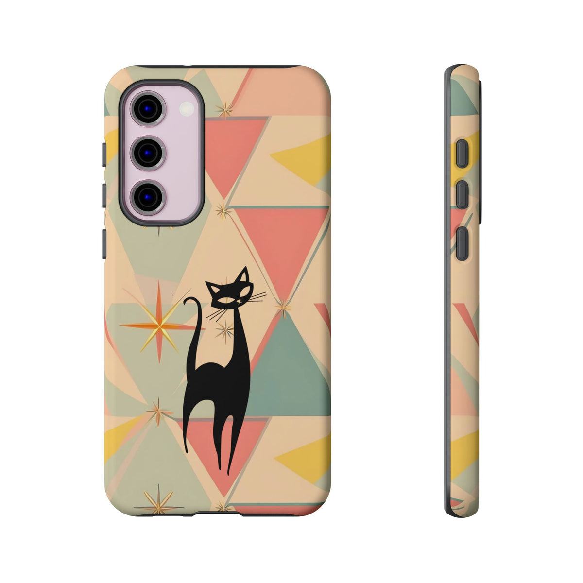 Atomic Cat Mid Mod Retro Cat Phone Case | Tough Cases with Vintage Vibe | Ideal for Cat Lovers