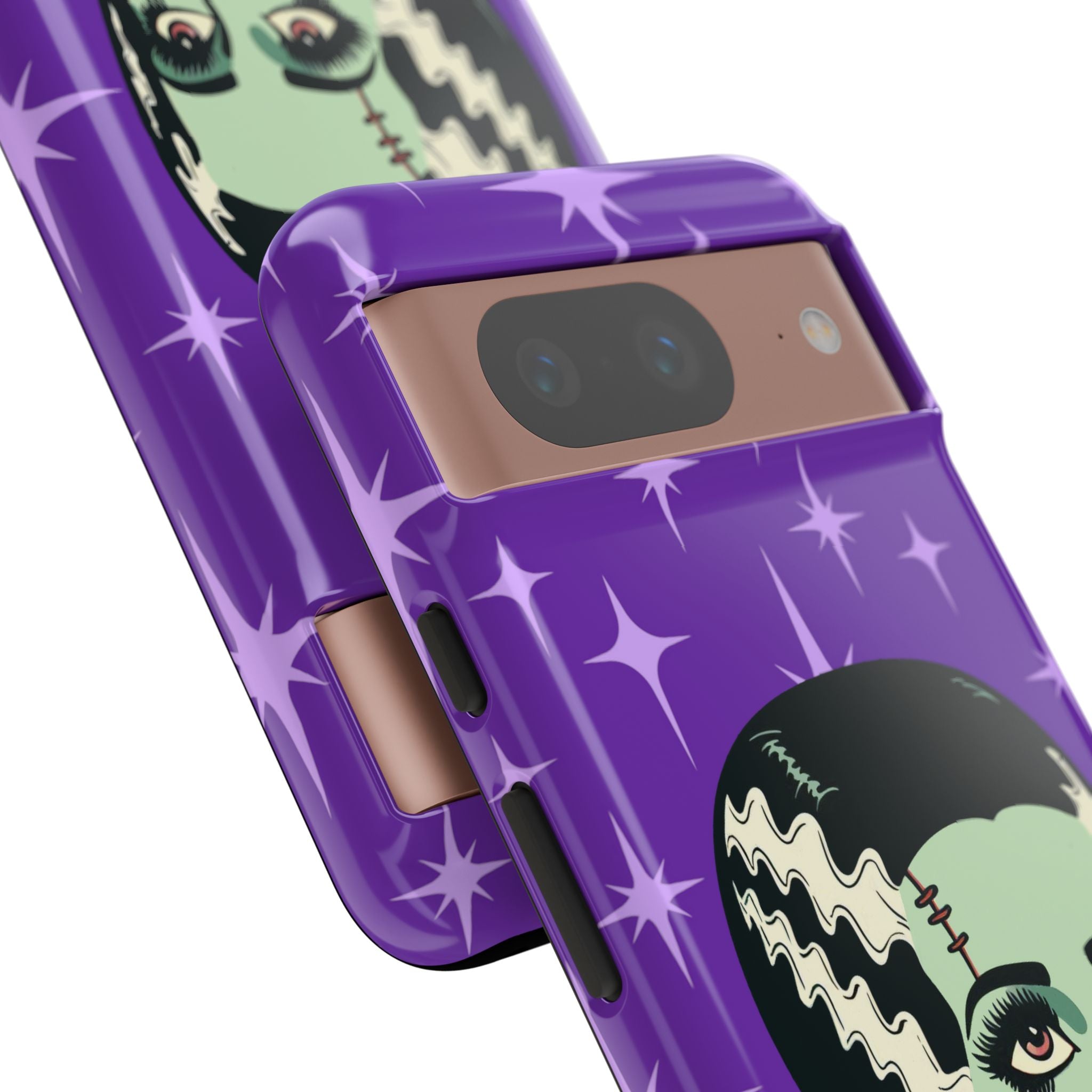 Bride of Frankenstein Retro Mid Mod Horror Buff Purple Halloween Tough Phone Case