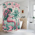 Vintage Mermaid Kitschy 50s Style, Pink, Mint Mid Century Modern Shower Curtains - Mid Century Modern Gal