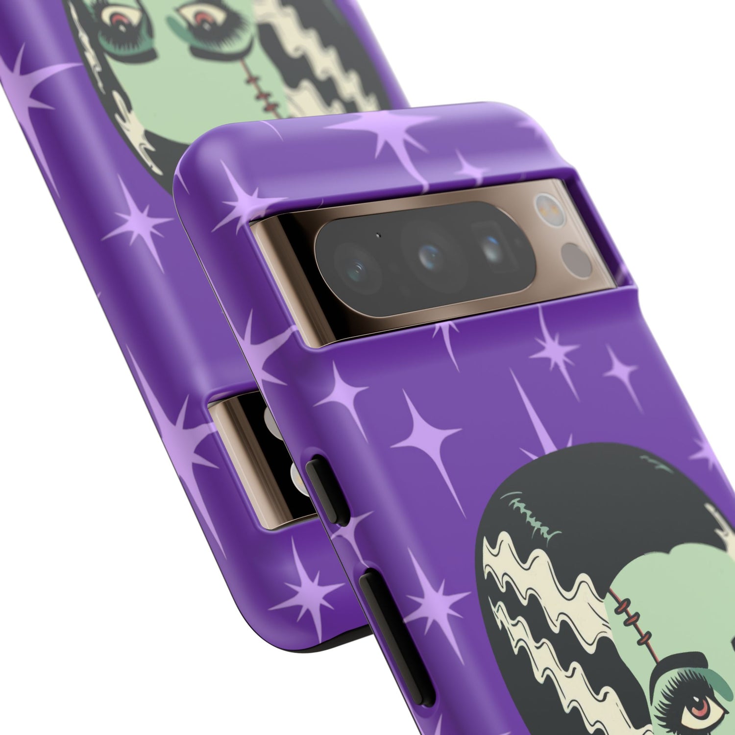 Bride of Frankenstein Retro Mid Mod Horror Buff Purple Halloween Tough Phone Case