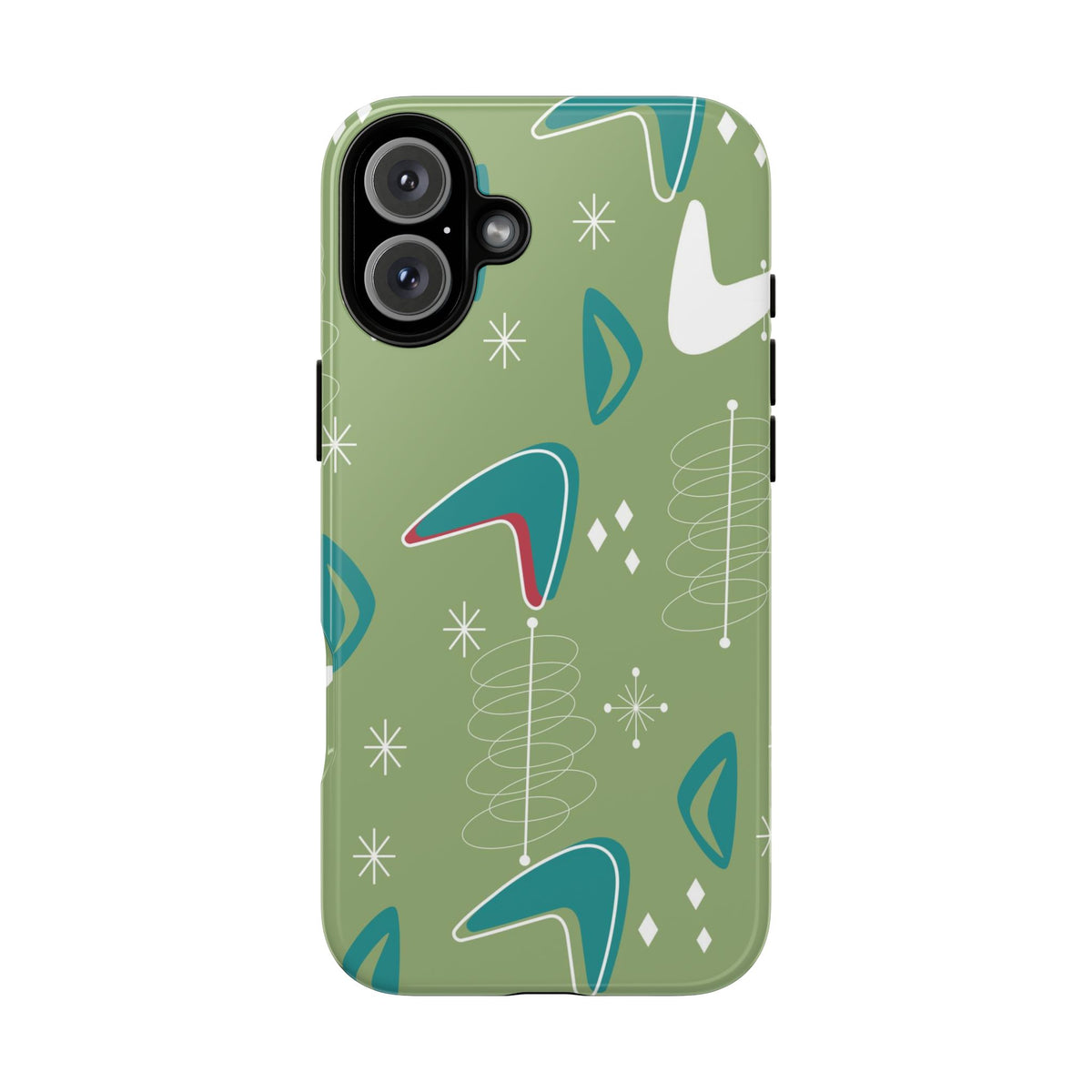 Mid Century Modern Atomic Boomerang, 50s Space Age Tough Phone Case