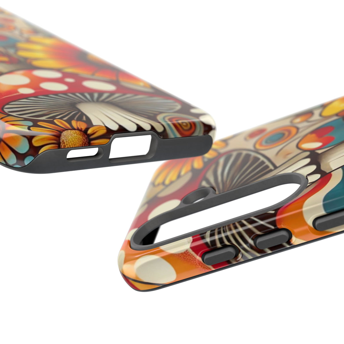 Colorful Mushroom Flower Phone Case - Boho Chic Design