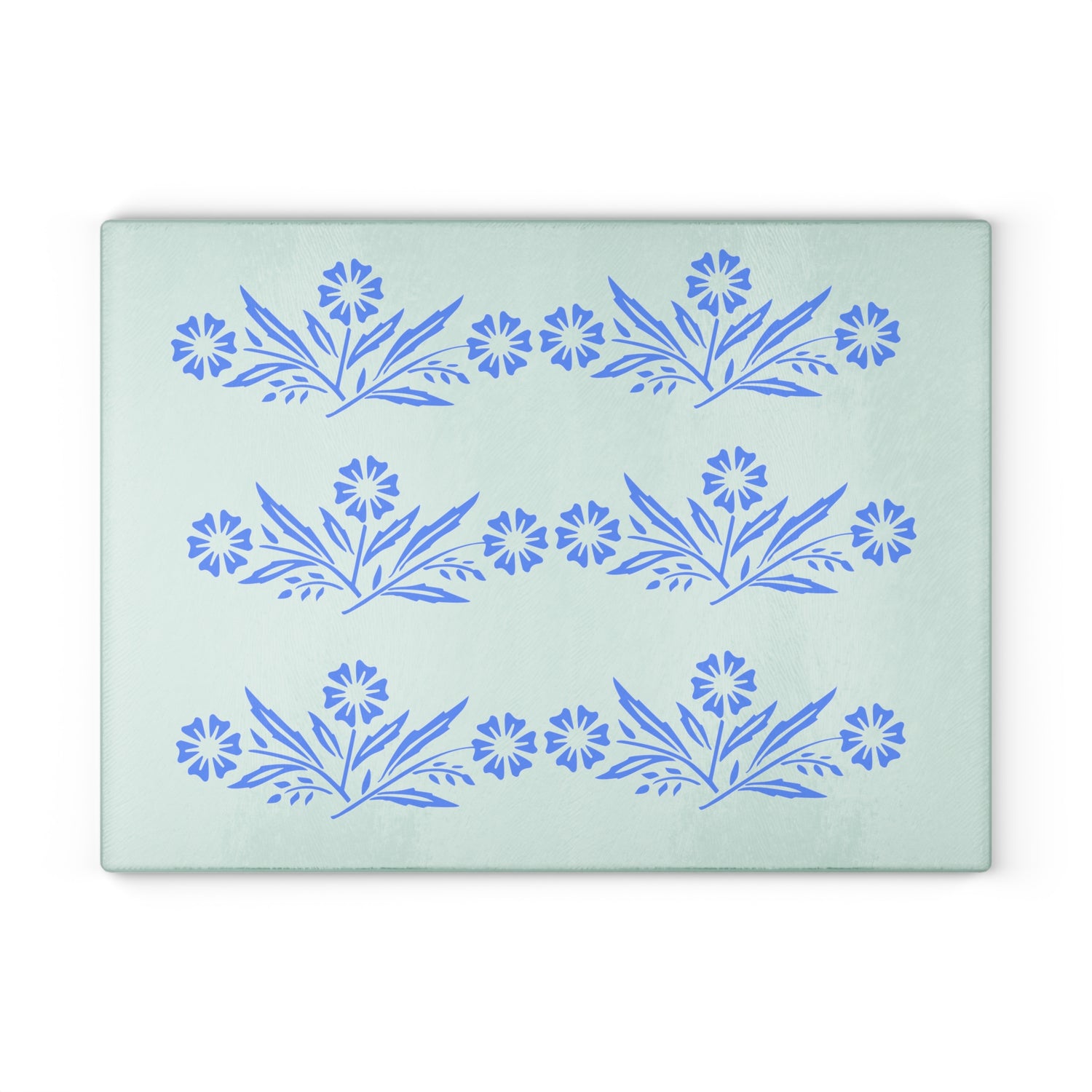 Blue Cornflower Kitschy Kitchen Coriningware Inspired Glass Cutting Board