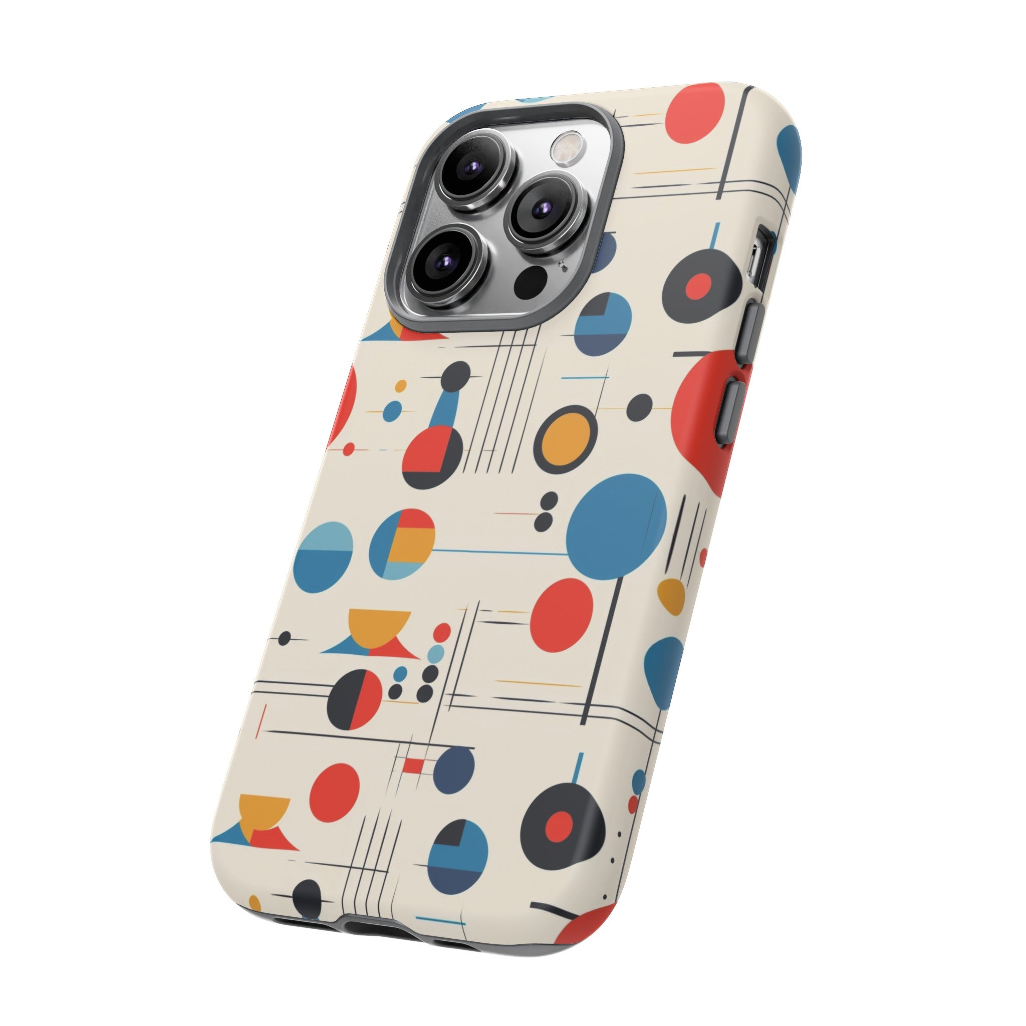 Mid Mod Bauhaus Designed iPhone, Samsung, Retro Phone Tough Cases