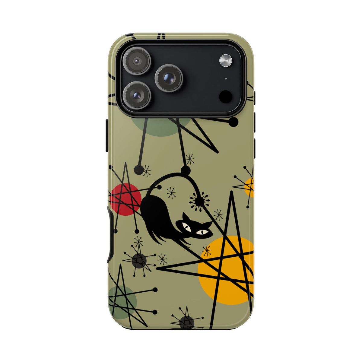 Mid Century Modern Atomic Cat, Retro Chic Groovy Mod Samsung, Smart Phone Tough Cases
