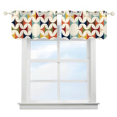 Modern Scandinavian Designed Mod Geometric DesignedValance Curtains - Mid Century Modern Gal