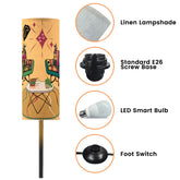 Mid Century Modern Floor Lamp, Reading Lamp Kitschy Cats, Book Lover, Book Club Gal, MCM Library Office Lamp - Mid Century Modern Gal
