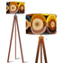 Mid Century Modern Groovy 70s Orbs, Earthy Tones MCM Tripod Floor Lamp - Mid Century Modern Gal
