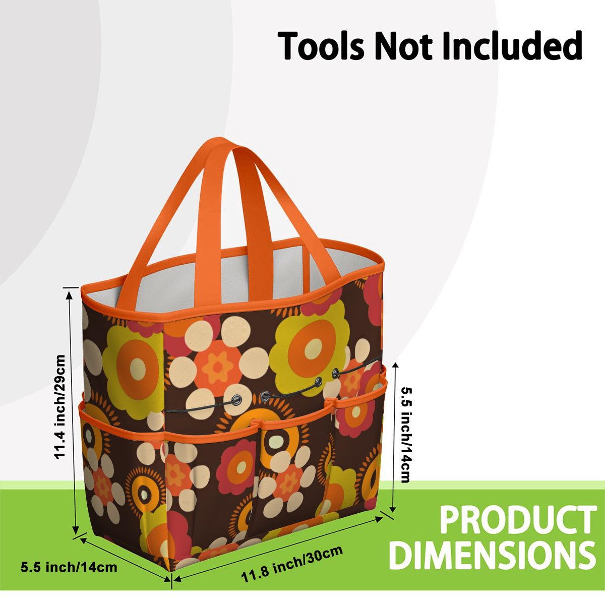 Retro Flower Power 70s Garden Tool Bag