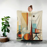 Mid Century Modern Bauhaus Designed Modernist Minky Blanket - Mid Century Modern Gal