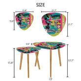 Mid Century Modern Bar Tables, Atomic Cat And Cocktails Kitschy Mod Nesting Tables - Mid Century Modern Gal