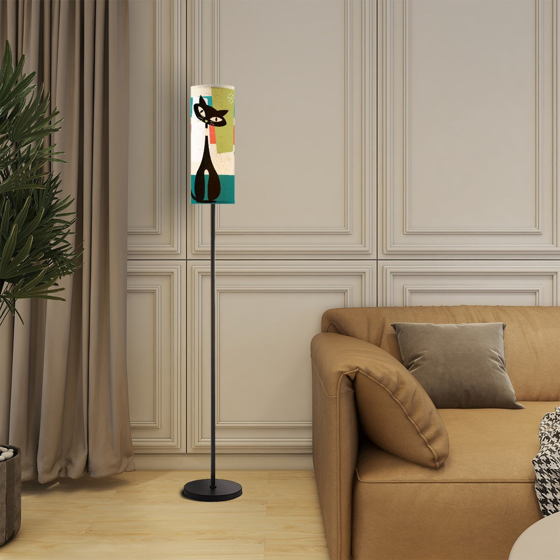 Atomic Cat Mid Century Modern Kitschy Floor Lamp - Mid Century Modern Gal