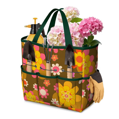 Retro 70s Groovy Flower Power Garden Tool Bag - Mid Century Modern Gal